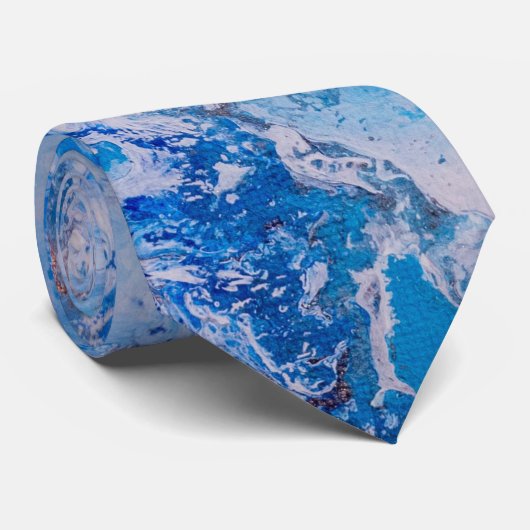 Cravate Abstraite de sable et de mer (Roulé)