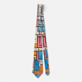 Cravate abstraite de style Mondrian rétro (Devant)