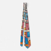 Cravate abstraite de style Mondrian rétro (Dos)