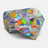 Cravate abstraite géométrique (Roulé)