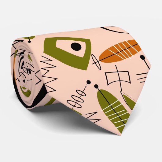 Cravate Abstraite moderne du milieu du siècle pour (Roulé)