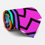 cravate abstraite néon (Roulé)