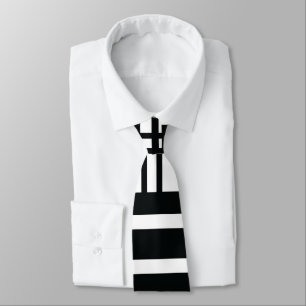 Cravate Abstraite noire et blanche Minimaliste mod