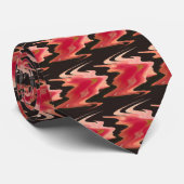 Cravate Abstraite Orange Epiphyte (Roulé)