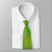 Cravate Abstraite Vert Clair Babs 2 (Attaché)