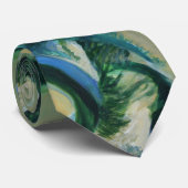 Cravate Abstraite verte (Roulé)