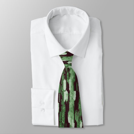 Cravate Abstraite verte et noire (Attaché)