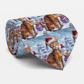 Cravate Abyssinian Chat Winter Wonderland Noël Joie (Roulé)