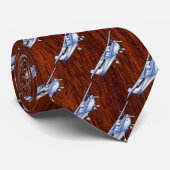 Cravate Acajou classique de vol de Cessna de chrome (Roulé)