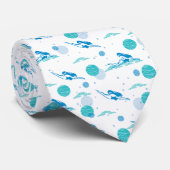 Cravate Accéder et nager Art Motif (Roulé)