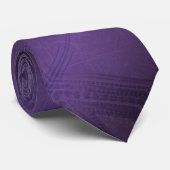 Cravate Acceptation | Motif Boho violet écectique (Roulé)