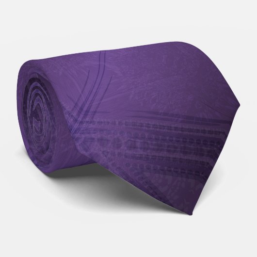 Cravate Acceptation | Motif Boho violet écectique (Roulé)