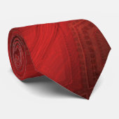 Cravate Acceptation | Motif de Boho Eclectique Rouge (Roulé)