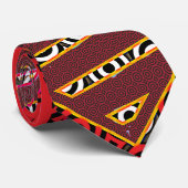 Cravate Accessoire de jupe Dk Red Geo (Roulé)