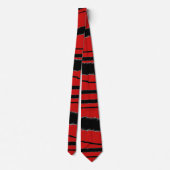 Cravate Accessoire Poster de animal Noir Rouge (Dos)