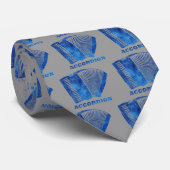 Cravate Accordéon bleu (Roulé)