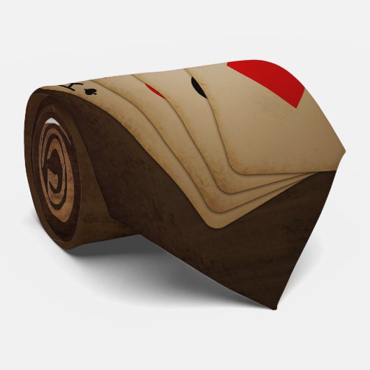 Cravate Aces High Casino Gambling Necktie Design (Roulé)