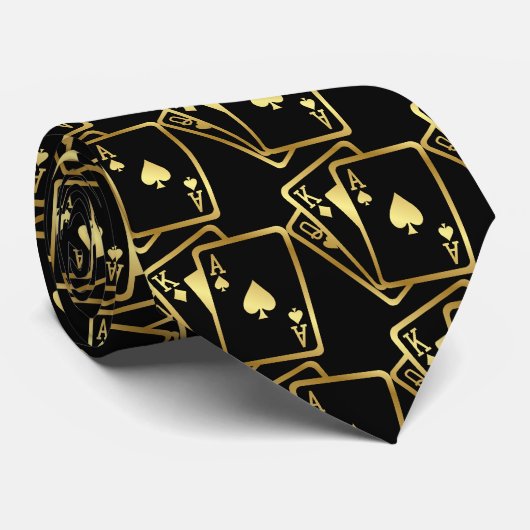Cravate Aces Tie One On Casino Tie (Roulé)