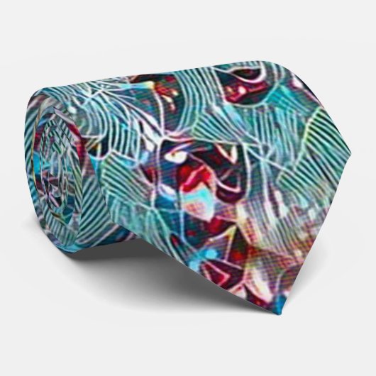 Cravate acide de Paisley d'art moderne (Roulé)