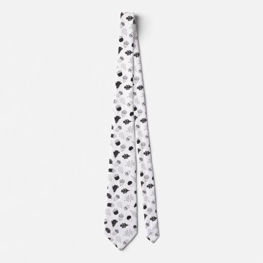 Cravate Acorns et feuille (Devant)