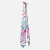 Cravate Acrylique liquide rose et bleu (Devant)