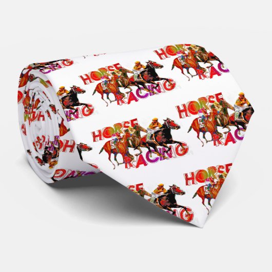 Cravate Action de course de chevaux (Roulé)