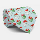 Cravate actuel de Noël bleu (Roulé)