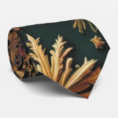 Cravate AD 014 - motif graphique numérique de Noël (Roulé)