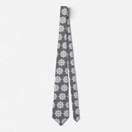 Cravate Ad Man Snowflake Foulard Charcoal Grey Deux côtés (Devant)
