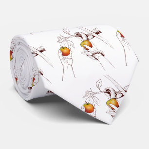 Cravate Adam et Eve cueillette de pommes