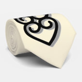 Cravate Adinkra - earth-BW (Roulé)