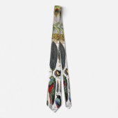 Cravate Adolphe Millot Dark Academia Vintage Plume d'Oisea (Devant)