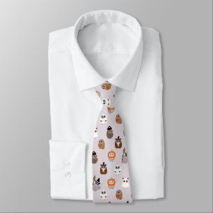 Cravate Adorable Chouette d'Halloween Motif