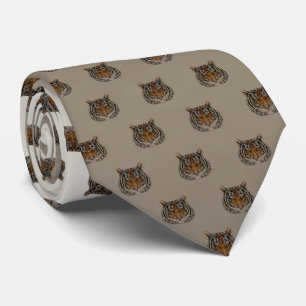 Cravate Adorable Mignon, Tête de Tigre, Lumineux