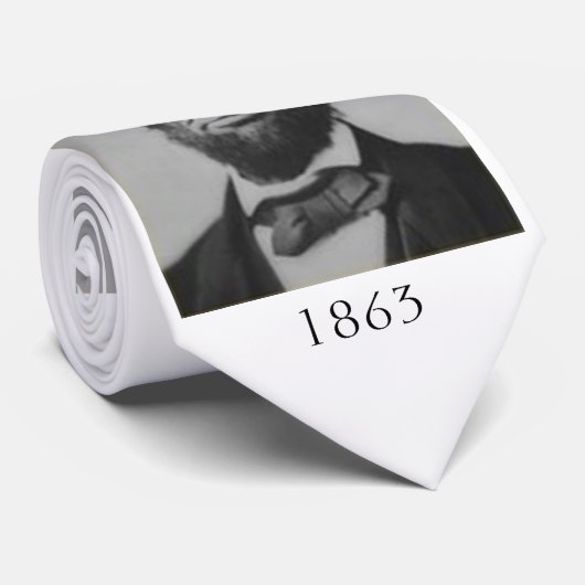 Cravate Adresse de Gettysburg de Lincoln (Roulé)