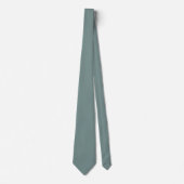 Cravate Aegean Turquoise Bleu Vert Gris Solide Design de c (Devant)