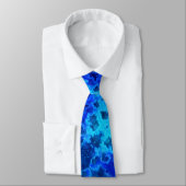 Cravate Aérien bleu Abstrait (Attaché)