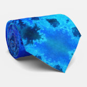 Cravate Aérien bleu Abstrait (Roulé)