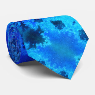 Cravate Aérien bleu Abstrait