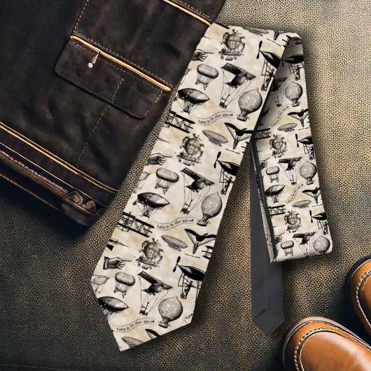 Cravate Aéronef vintage ID913