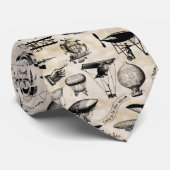 Cravate Aéronef vintage ID913 (Roulé)