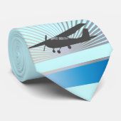 Cravate Aéronefs à haute aile - Texte personnalisé (Roulé)