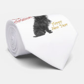 Cravate Affenpinscher Noël (Roulé)