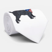 Cravate Affenpinscher Patriotique (Roulé)