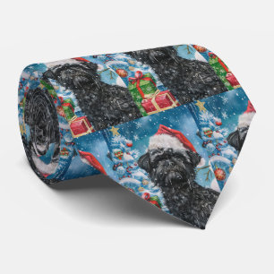 Cravate Affenpinscher Winter Wonderland Christmas Joie