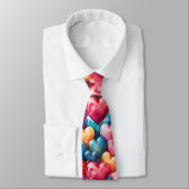Cravate Affichage de mon amour avec/ Coeurs multicolores (Attaché)