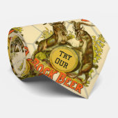Cravate Affiche de bière Bock vintage : Antique Goat Saloo (Roulé)