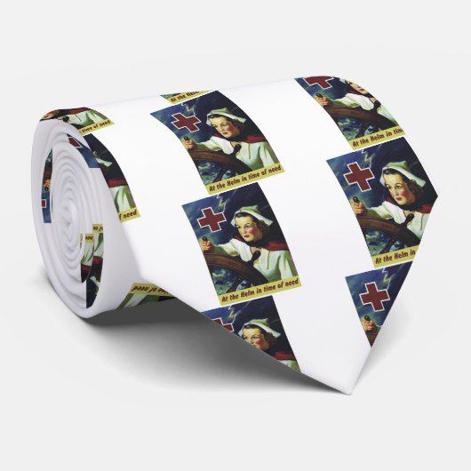 Cravate Affiche de Croix-Rouge - infirmière à la barre (Roulé)