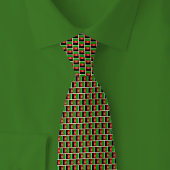 Cravate Afghanistan Flag Brick Pattern