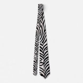 Cravate Africain Damask Subtil noir blanc Motif (Dos)